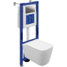 Комплект CERSANIT CREA VORTEX DPL EO инсталляция AQUA 40 SMART M кнопка TWINS пластик хром глянцевый 69475